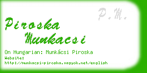 piroska munkacsi business card